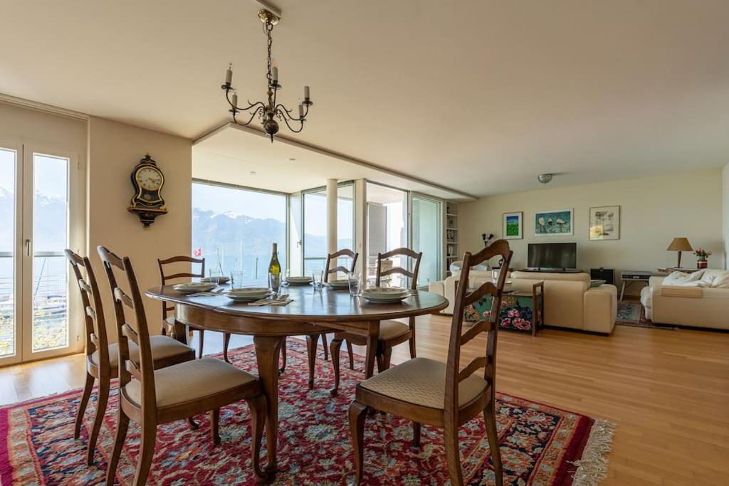 Lakeside-Apartment-1 Grand Appartement Familial Avec Terrasses Et Vue Panoramique Vevey Ngoại thất bức ảnh