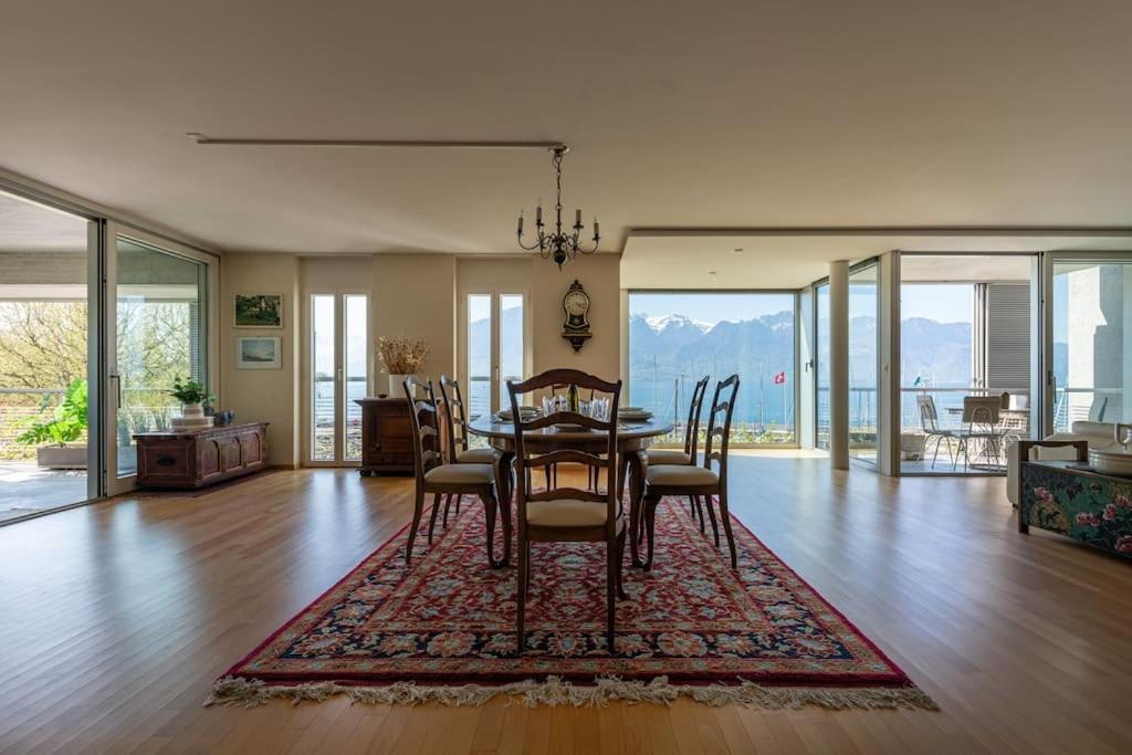 Lakeside-Apartment-1 Grand Appartement Familial Avec Terrasses Et Vue Panoramique Vevey Ngoại thất bức ảnh